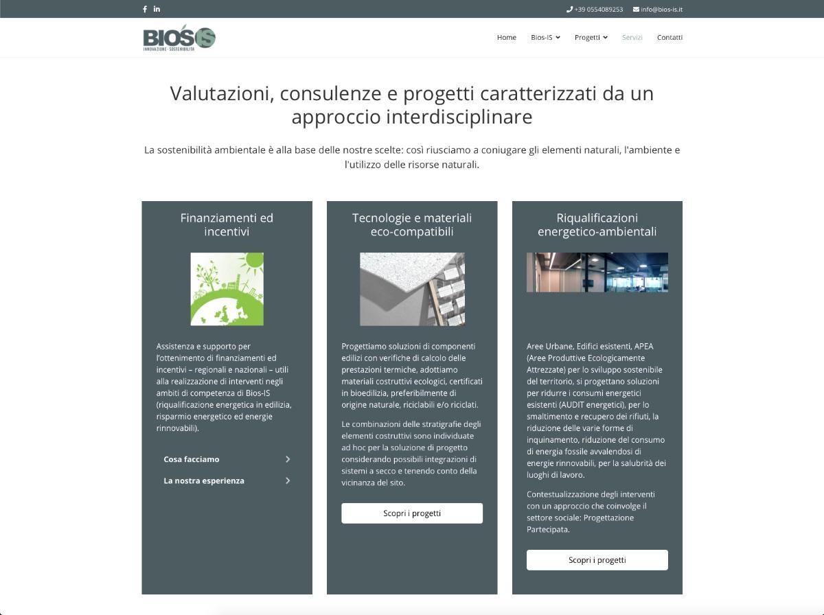 Bios-IS - innovazione e sostenibilità - servizi